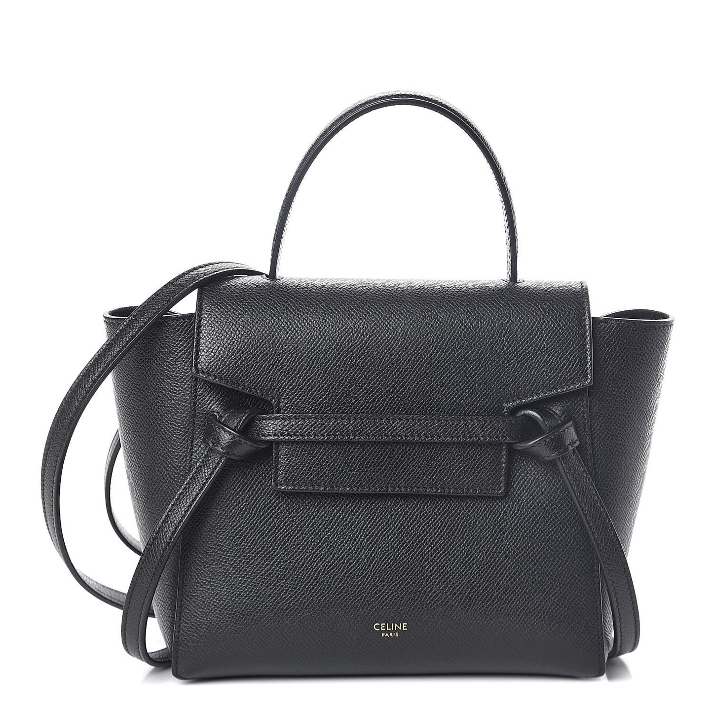 Grained Calfskin Nano Belt Bag Black