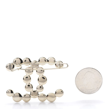 Chanel Metal Beaded CC Hair Clip Gold 2 of 4