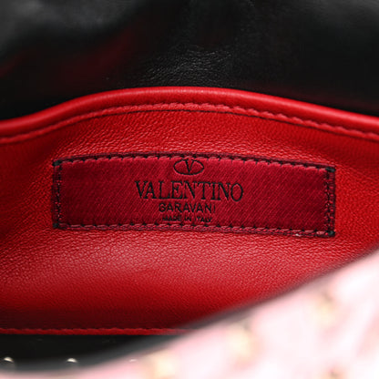 Valentino Garavani Metallic Wrinkled Lambskin Small Rockstud Spike Shoulder Bag Lipstick 6 of 11