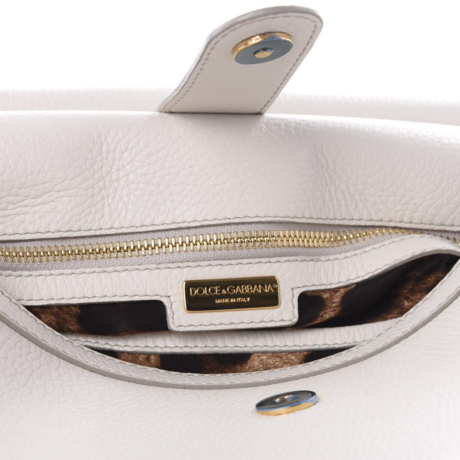 Dolce & Gabbana Calfskin Large Miss Sicily Satchel White 5 of 9