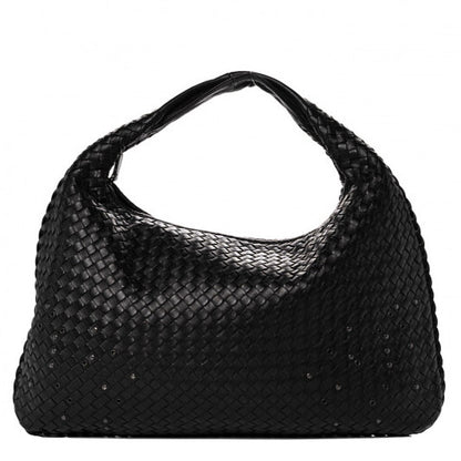 Bottega Veneta Nappa Intrecciato Studded Large Veneta Hobo Black 1 of 10