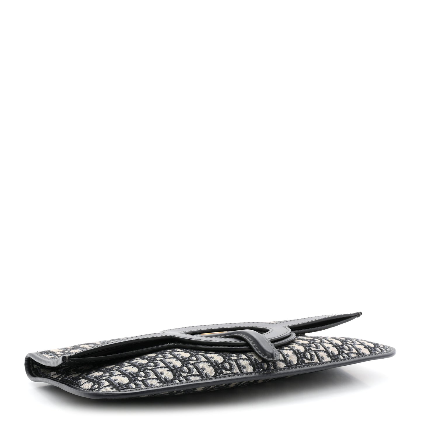 Oblique Fold Over Clutch Blue