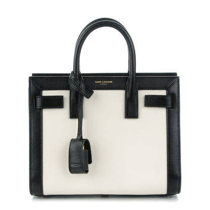 Saint Laurent Calfskin Bi-Color Nano Sac De Jour Porcellana Black 1 of 6