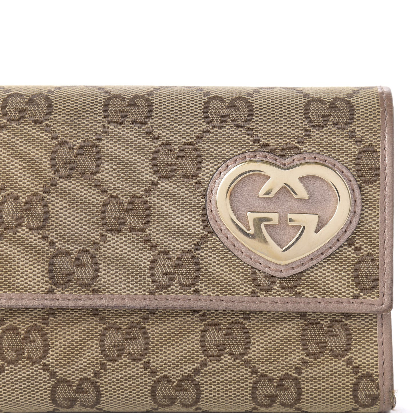 Monogram Lovely Heart Continental Wallet Light Pink