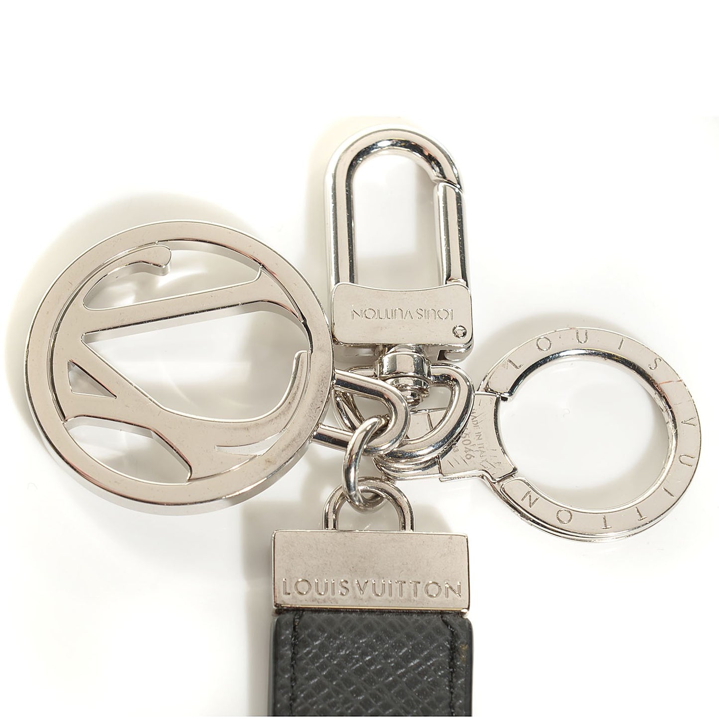 Taiga Calfskin LV Club Key Holder Ardoise