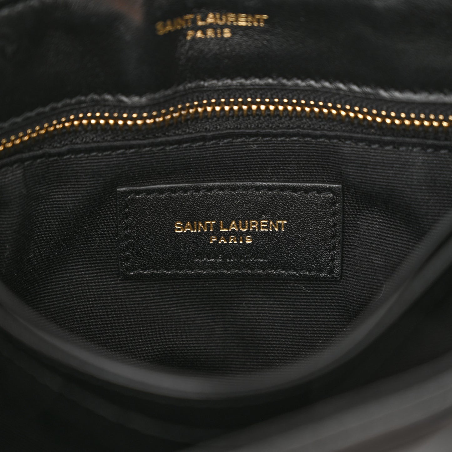 Calfskin Y Quilted Monogram Toy Loulou Crossbody Bag Black