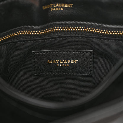 Saint Laurent Calfskin Y Quilted Monogram Toy Loulou Crossbody Bag Black 5 of 12