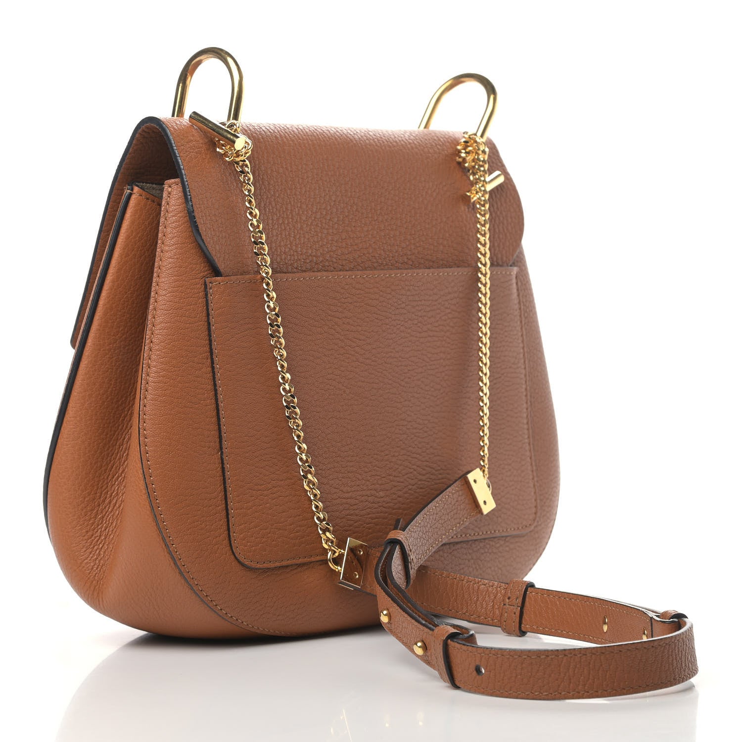 Chloe Grained Lambskin Drew Shoulder Bag Caramel 2 of 5