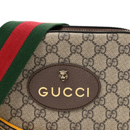 Gucci GG Supreme Monogram Web Neo Vintage Shoulder Bag Beige New Acero Crop 8 of 11