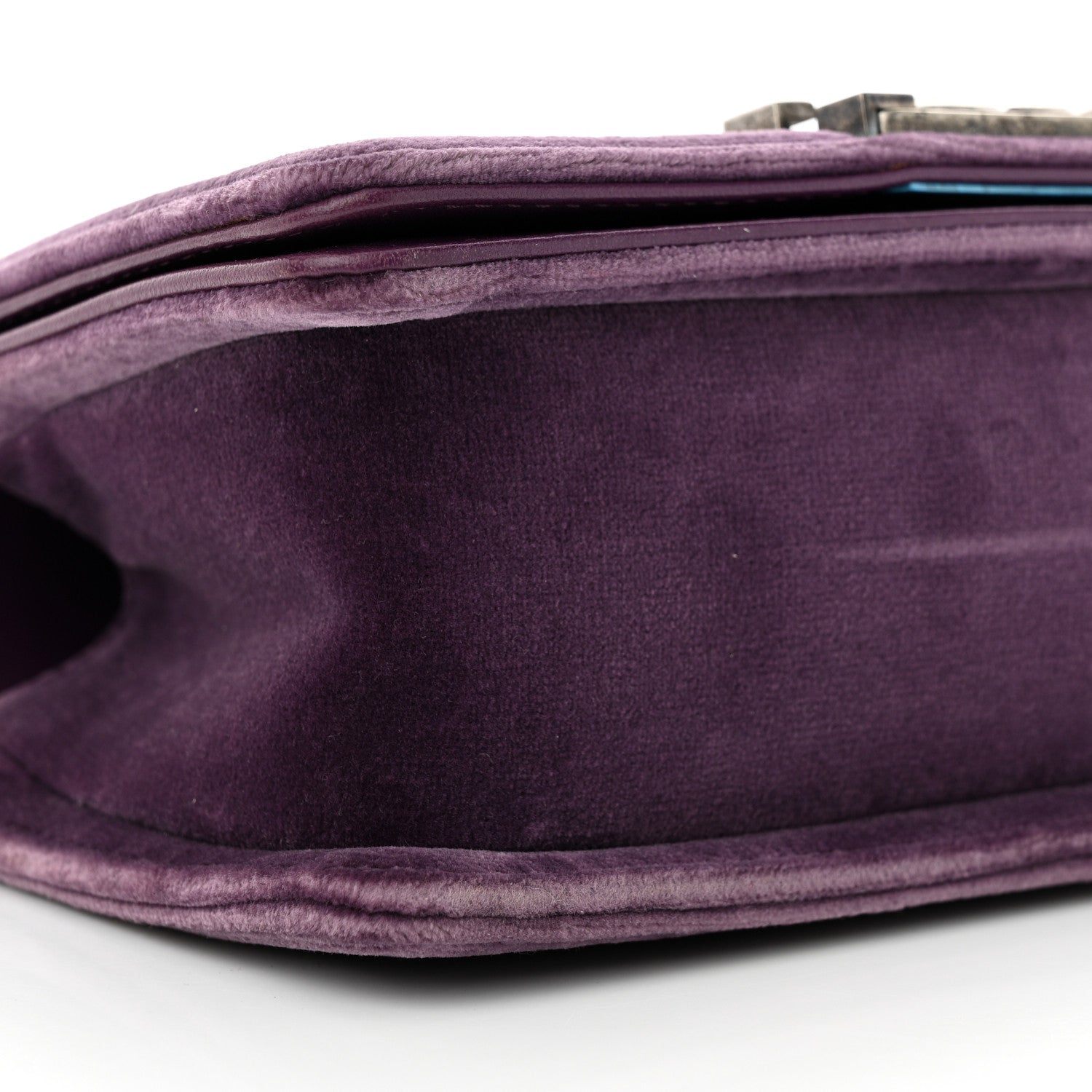 Chanel Velvet Quilted Small Boy Flap Purple 9 of 10
