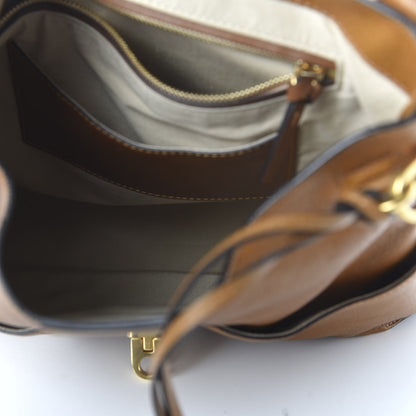 Chloe Grained Lambskin Medium Lexa Shoulder Bag Mustard Brown 6 of 10