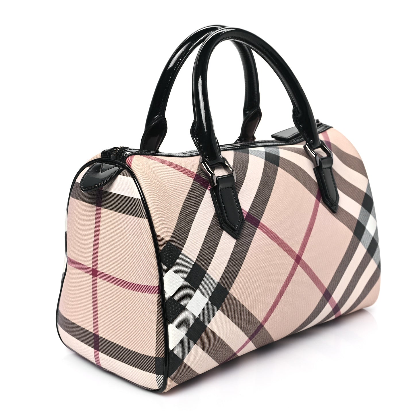 Supernova Check Patent Small Chester Bowling Bag Black