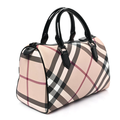 Burberry Supernova Check Patent Small Chester Bowling Bag Black 3 of 11