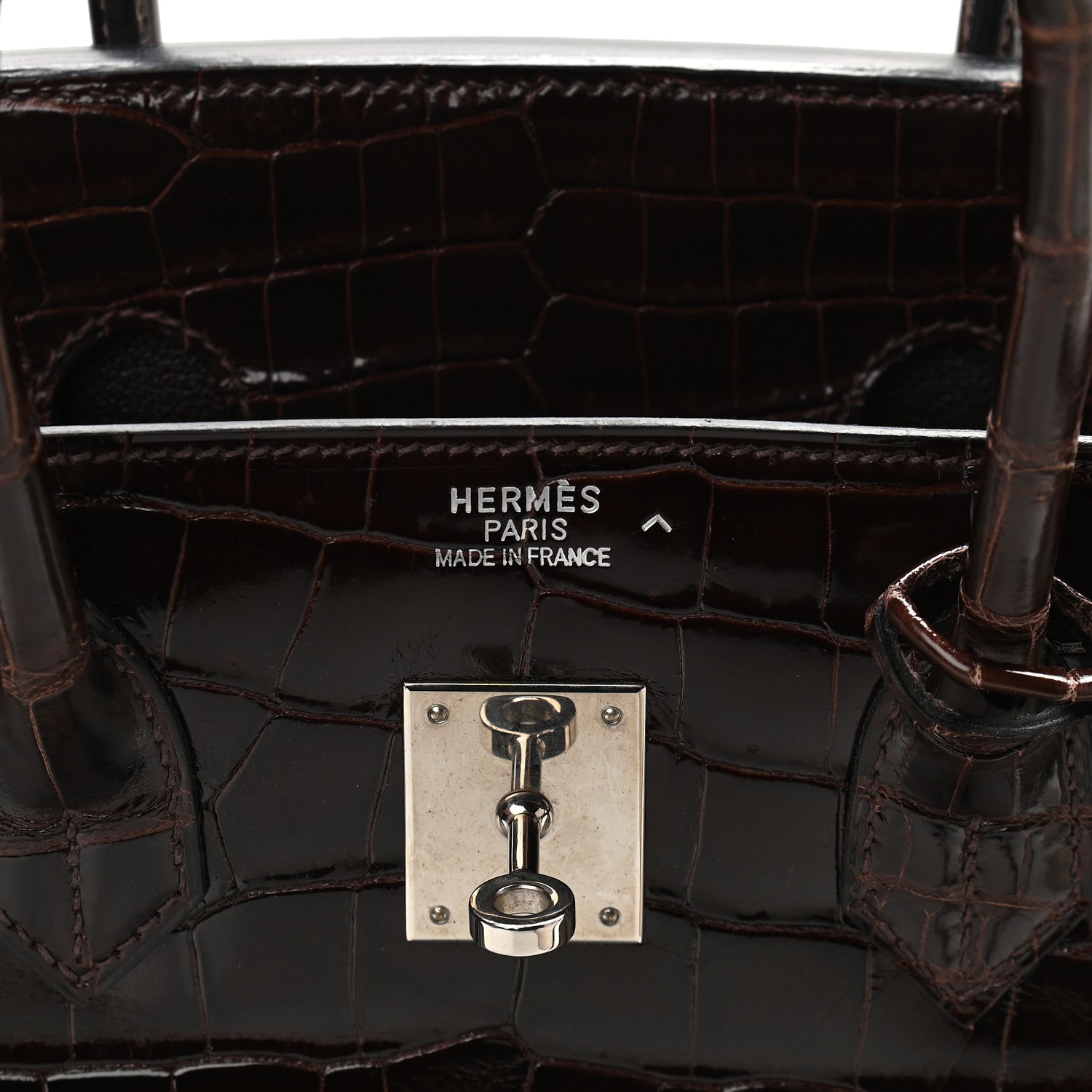 Hermes Shiny Porosus Crocodile Birkin 35 Cocoan 6 of 13