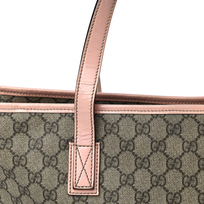 Gucci GG Supreme Monogram Medium Zippered Shopping Tote Pink 15 of 16