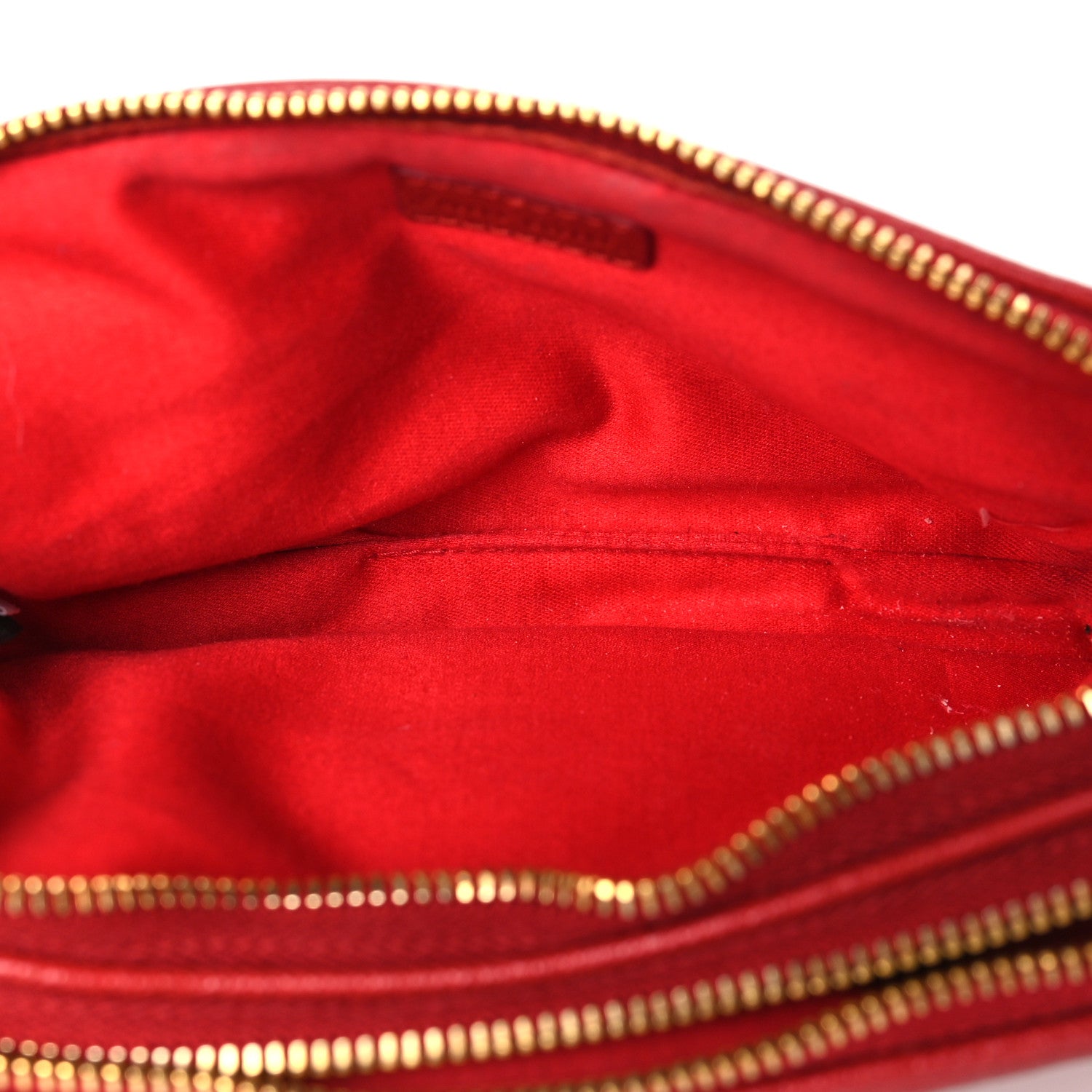 Miu Miu Goatskin Madra Double Zip Wristlet Rosso 5 of 10