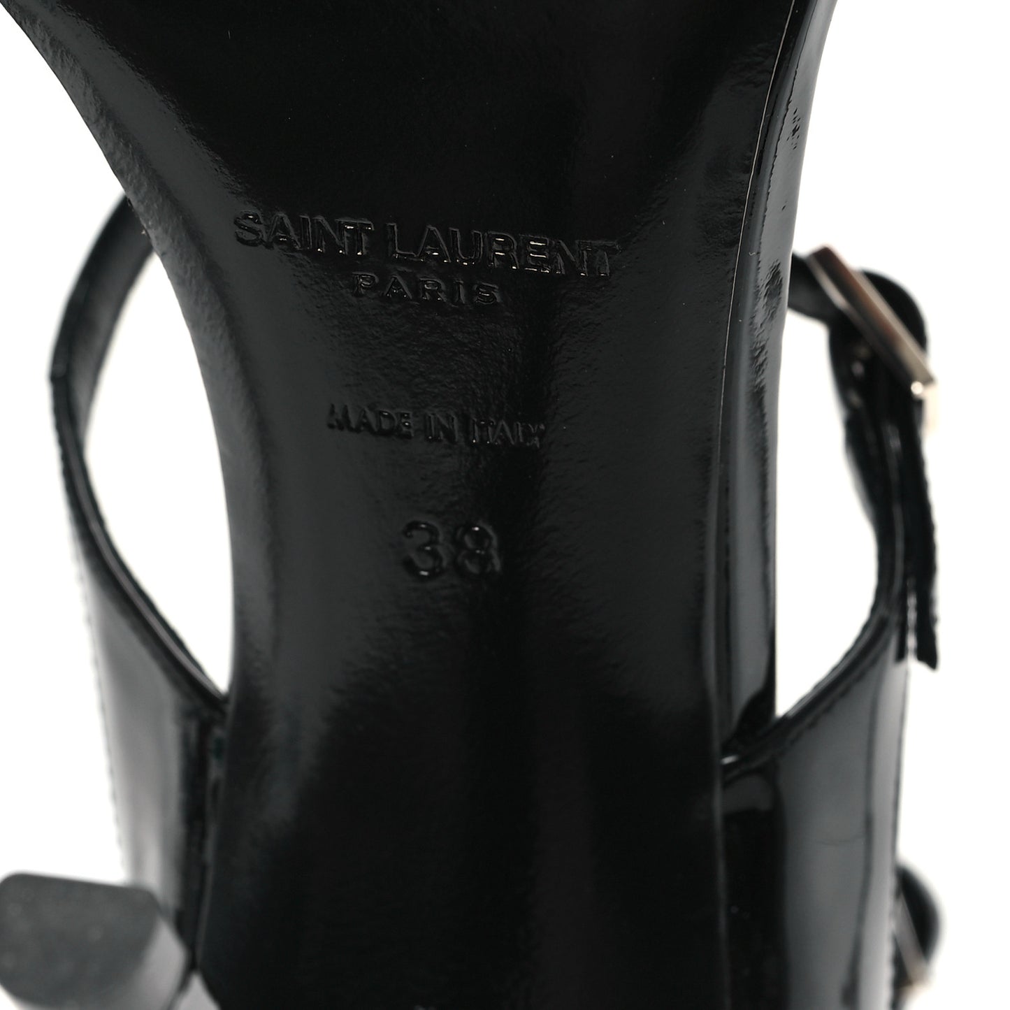 Patent Calfskin Dita 110 Sandals 38 Black