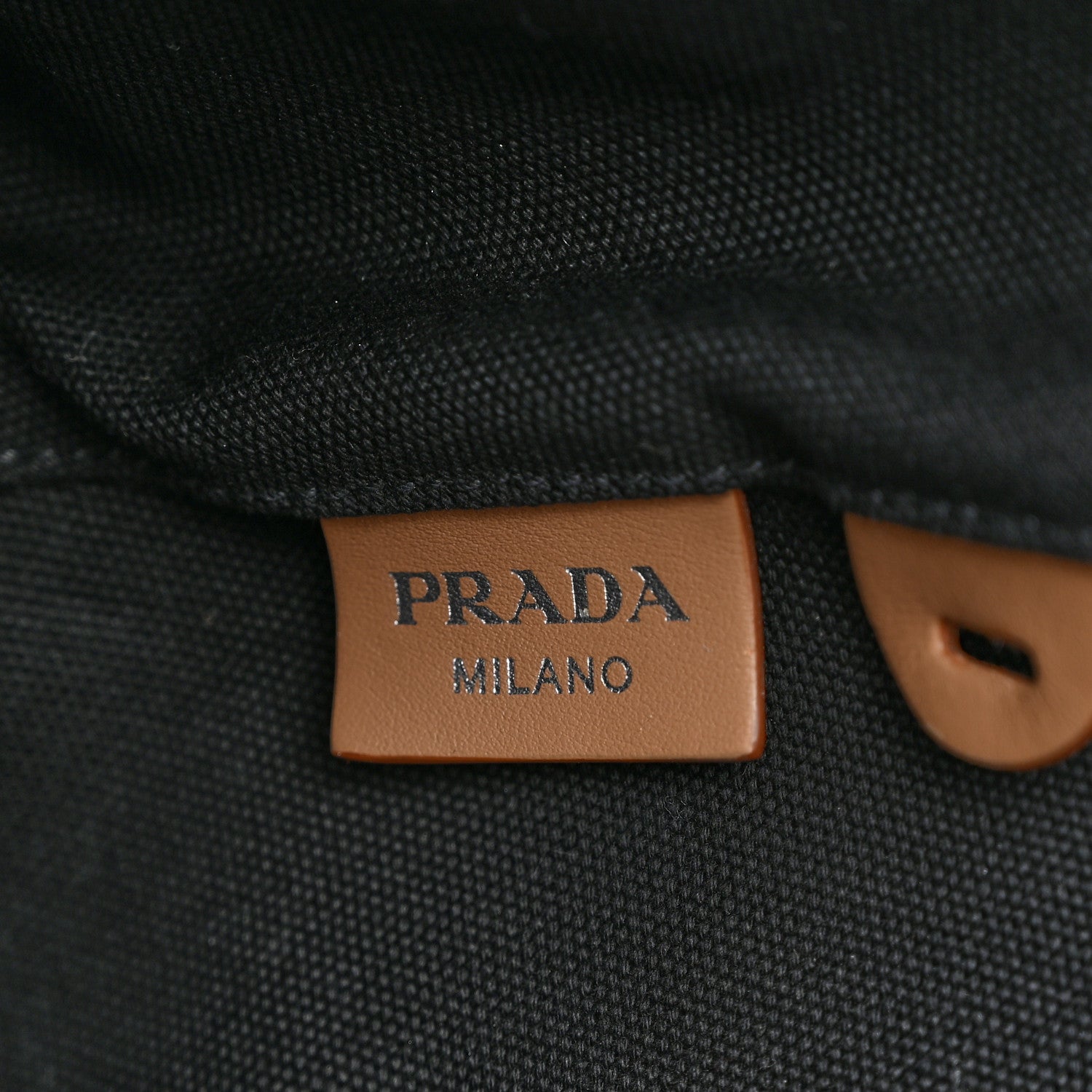 Prada Canapa Small Shopping Tote Black 7 of 11