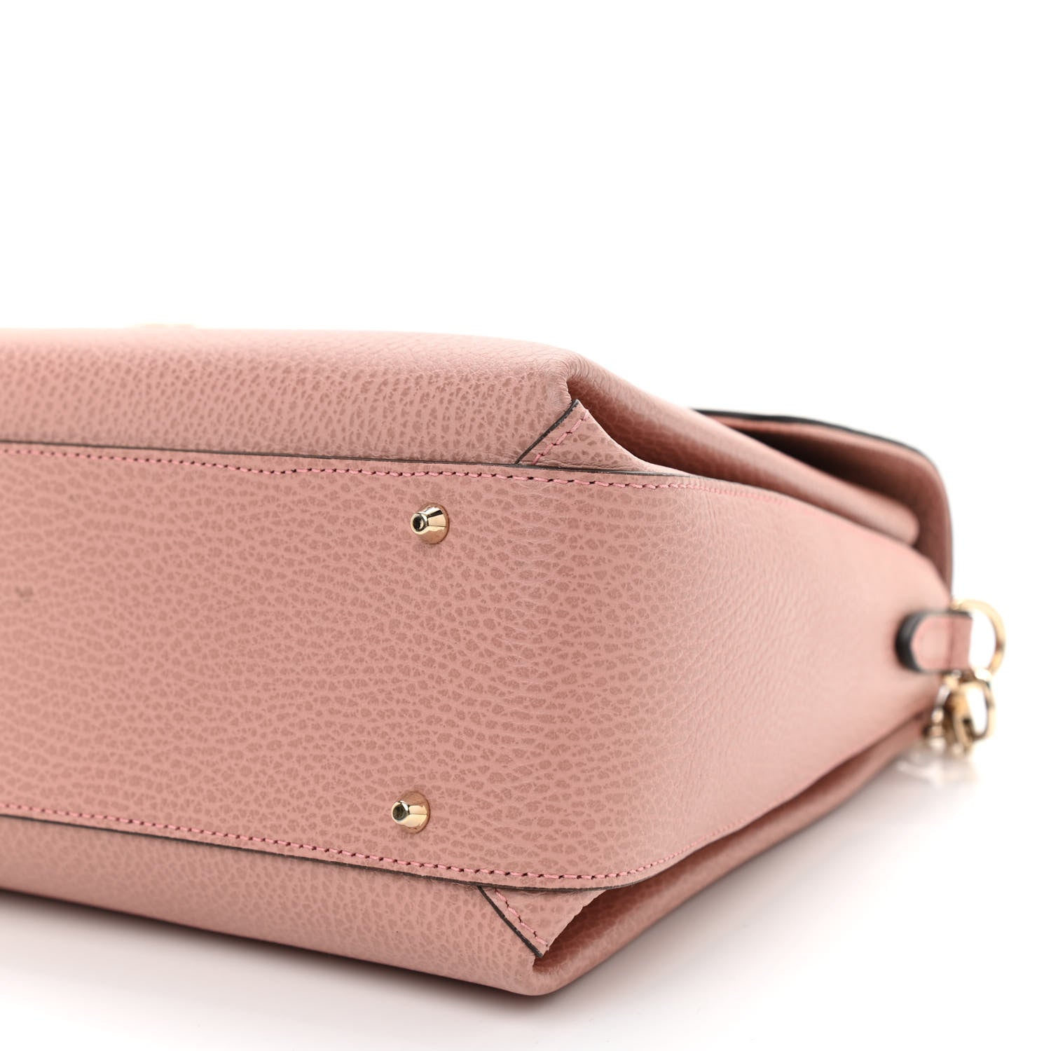 Gucci Dollar Calfskin Medium Interlocking G Top Handle Shoulder Bag Soft Pink 8 of 10