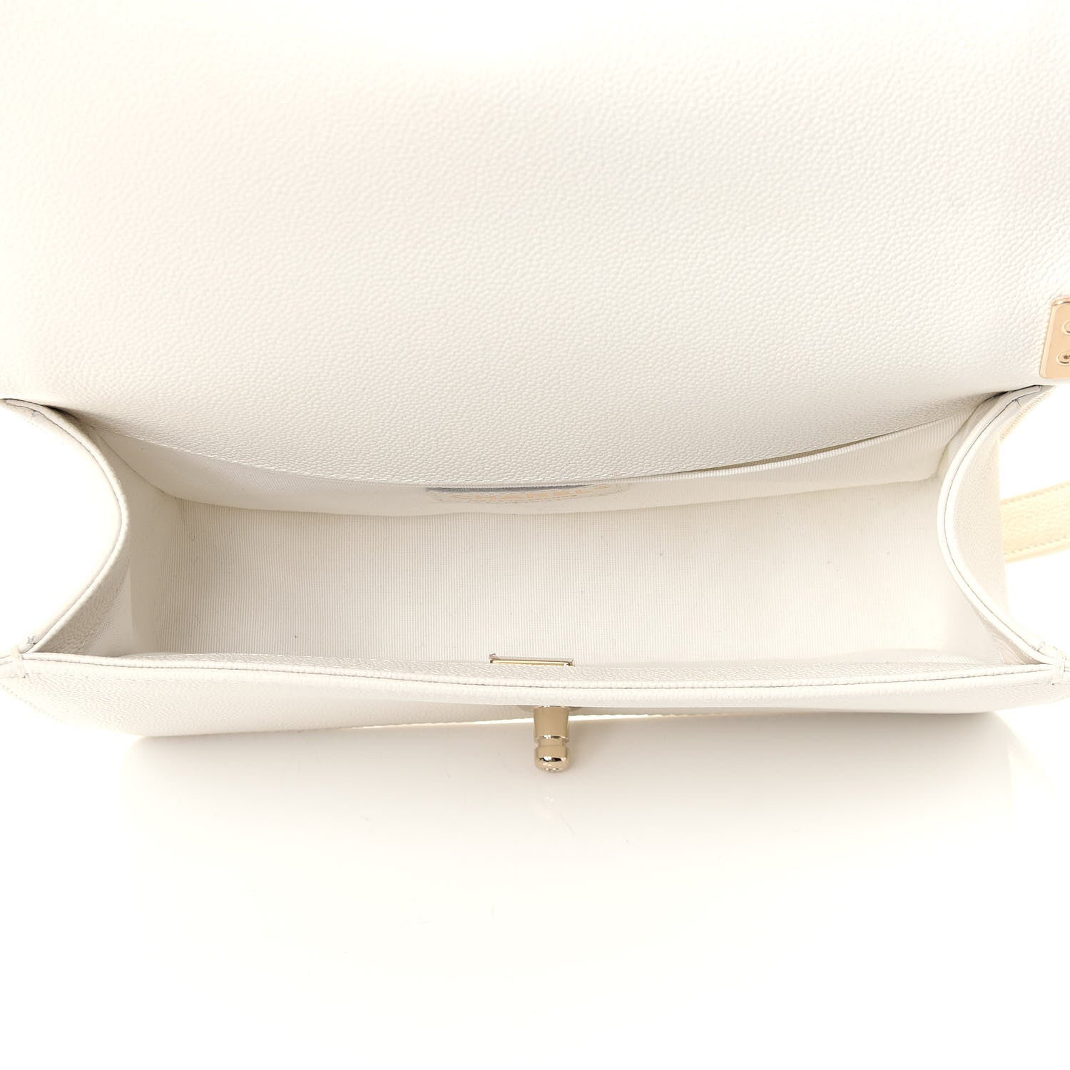 Chanel Caviar Quilted Medium Boy Flap White 7 of 10