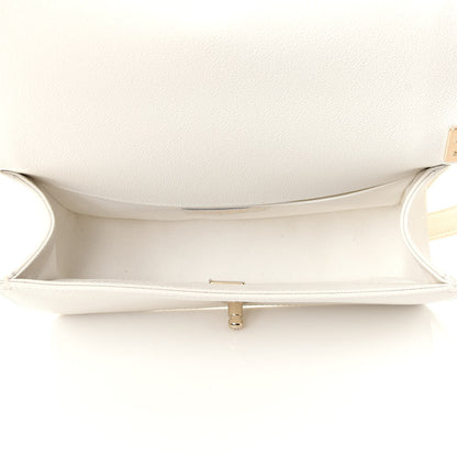 Chanel Caviar Quilted Medium Boy Flap White 7 of 10