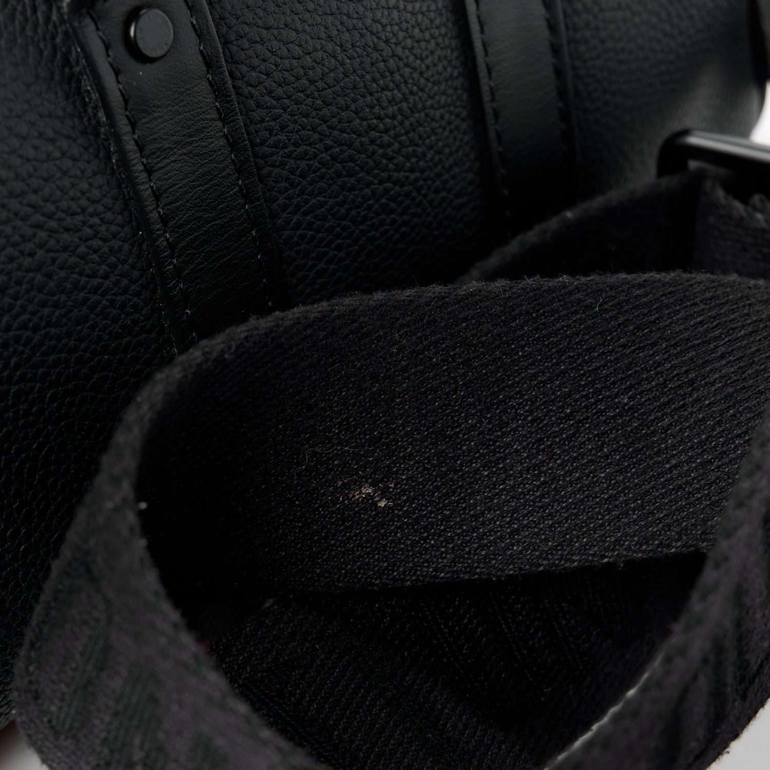 Louis Vuitton Grained Calfskin Aerogram Keepall XS Black 11 of 11