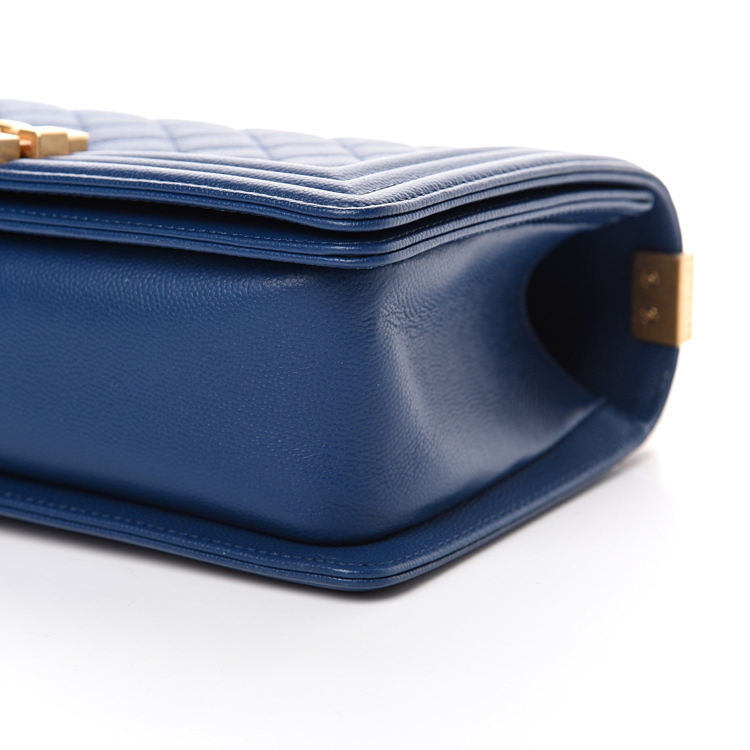 Chanel Caviar Quilted Medium Boy Flap Blue 8 of 8