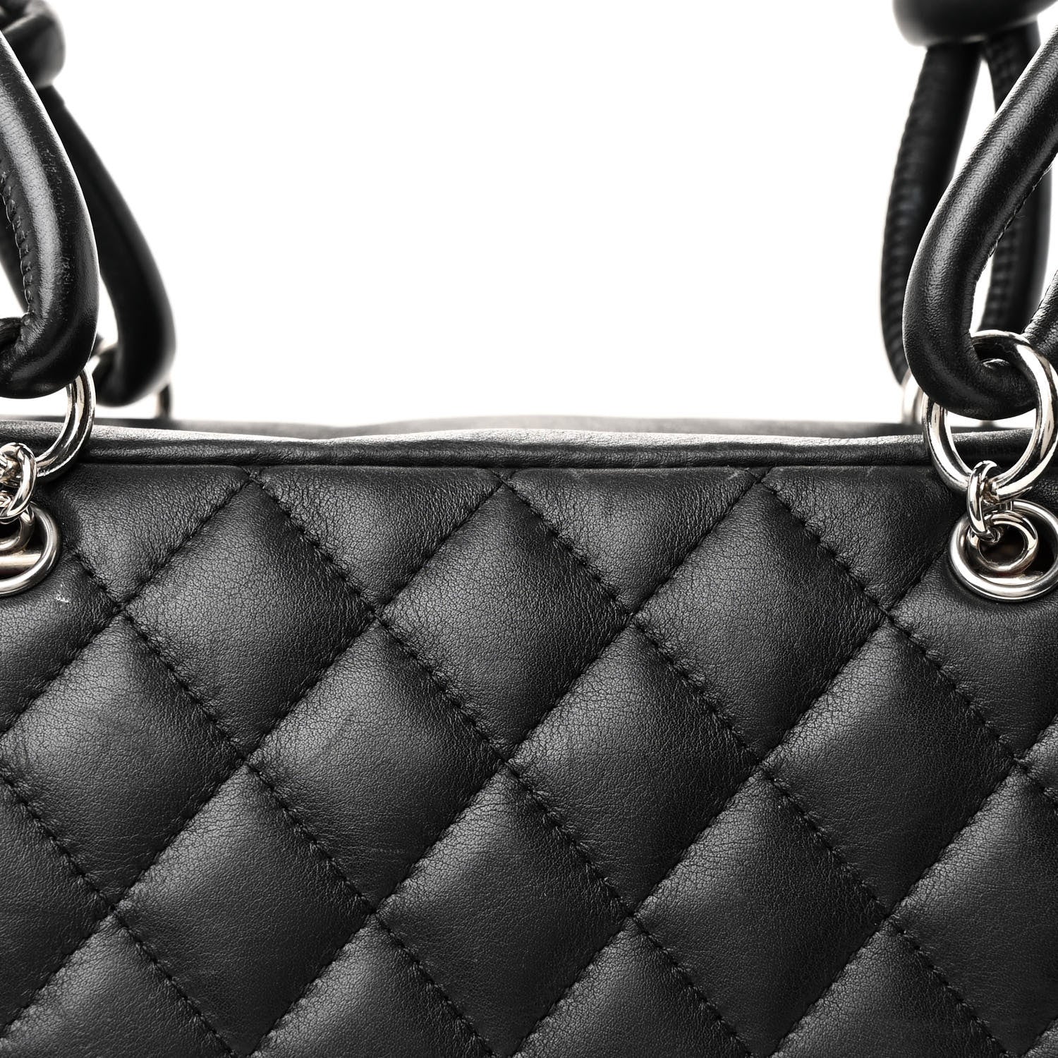 Chanel Calfskin Quilted Large Cambon Bowler Black 8 of 11