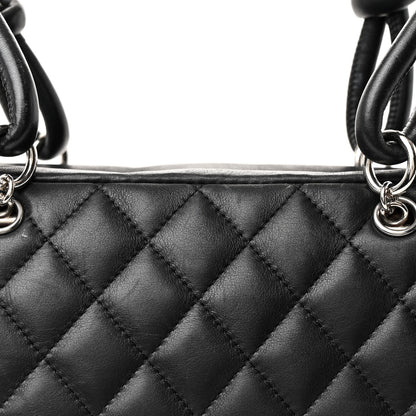 Chanel Calfskin Quilted Large Cambon Bowler Black 8 of 11