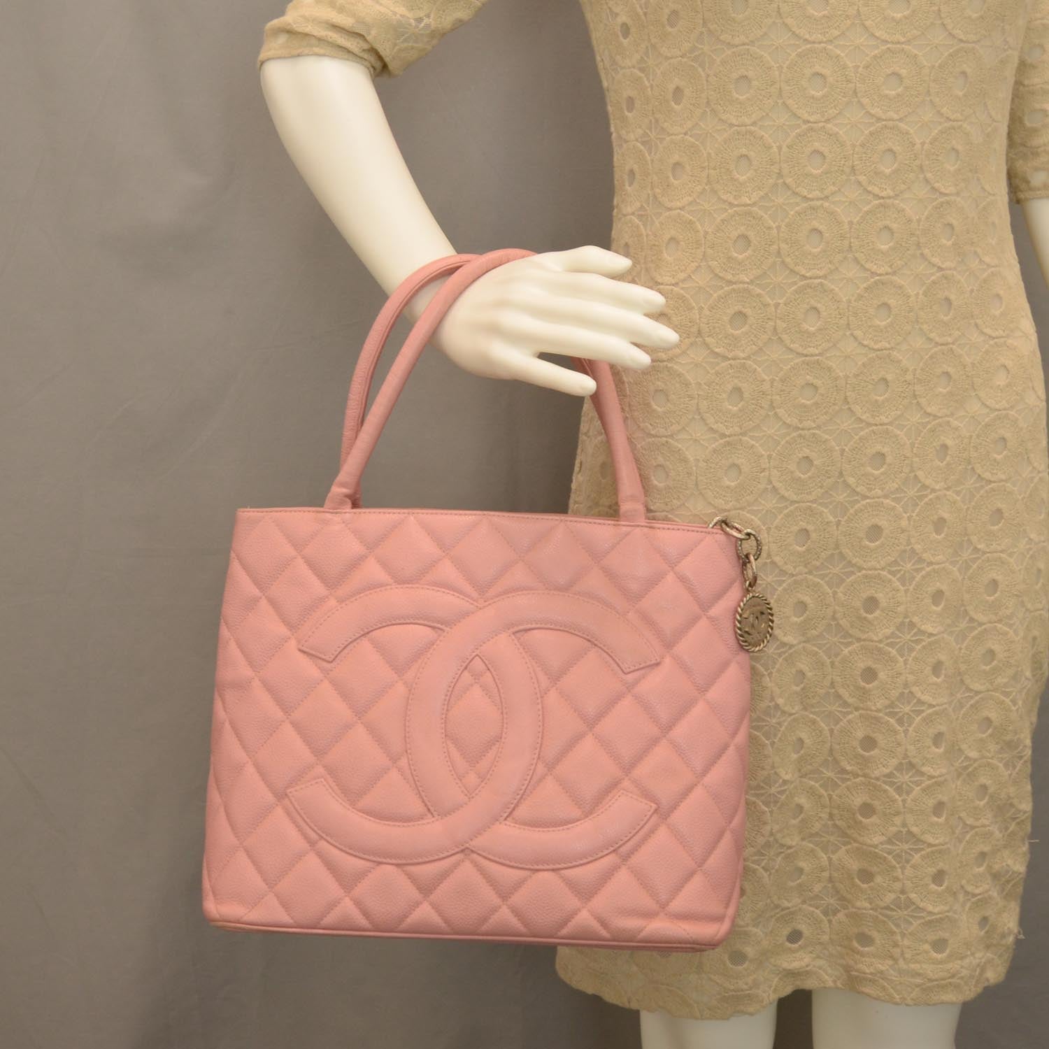 Chanel Caviar Medallion CC Tote Light Pink 2 of 10