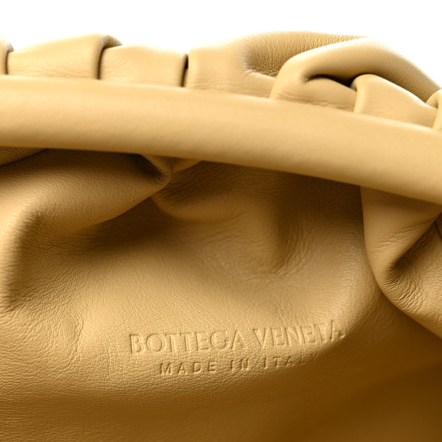 Smooth Butter Calf The Pouch Oversized Clutch Tapioca