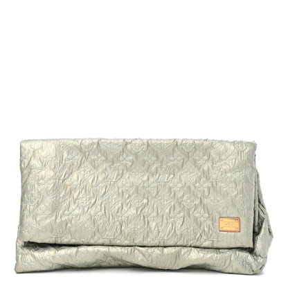 Louis Vuitton Jacquard Quilted Monogram Limelight Clutch GM Perle 1 of 4