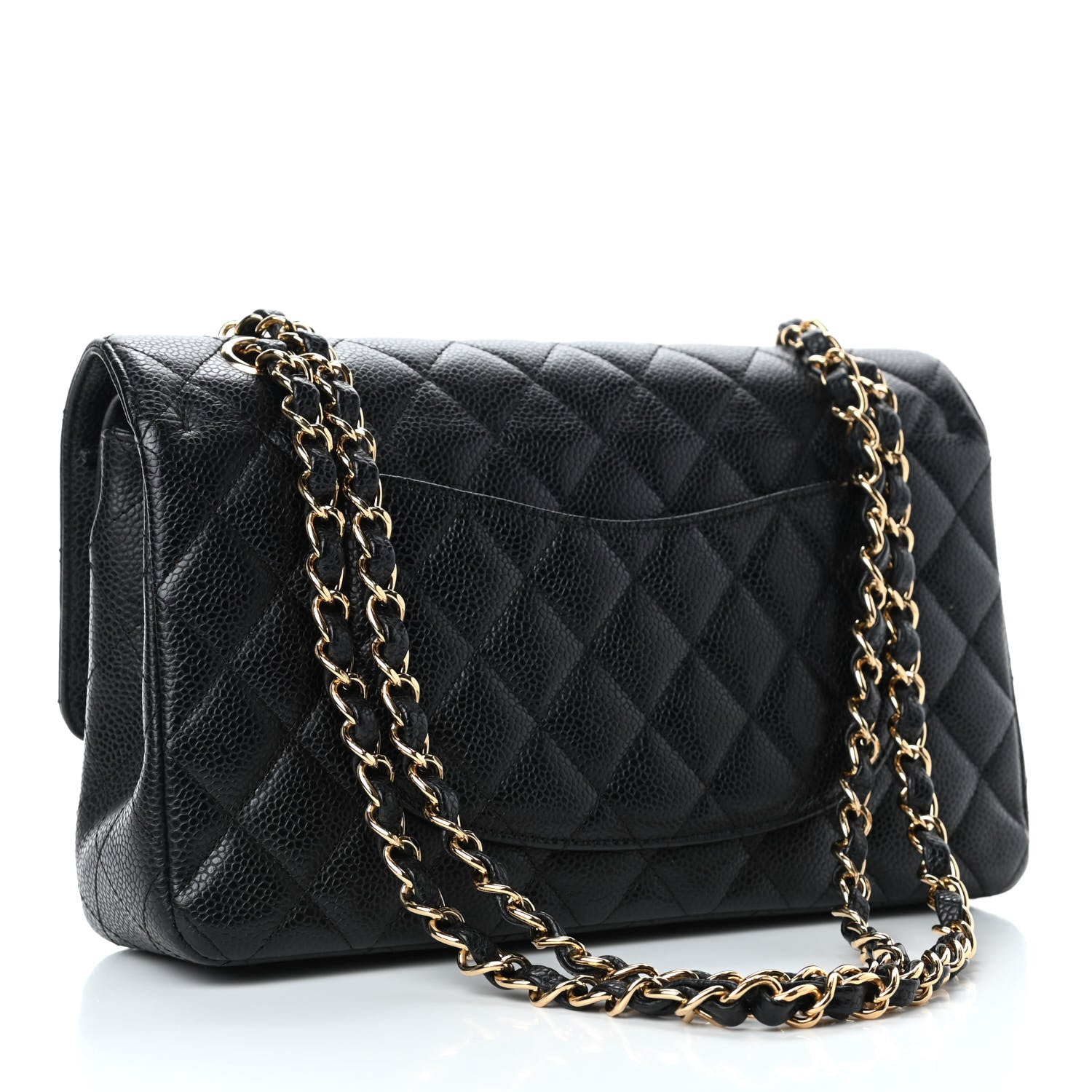 Chanel Caviar Quilted Medium Double Flap Black 2 of 8