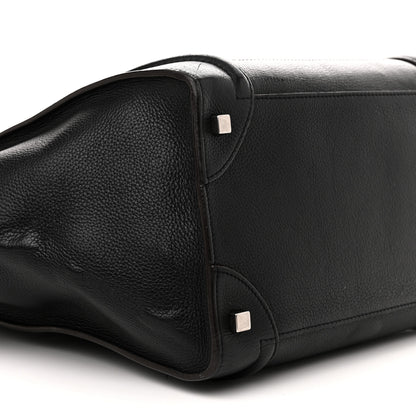 Celine Drummed Calfskin Mini Luggage Black 9 of 13