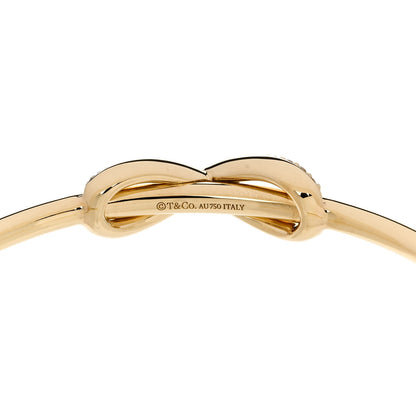 Tiffany 18K Yellow Gold Diamond Infinity Cuff Bracelet 3 of 3