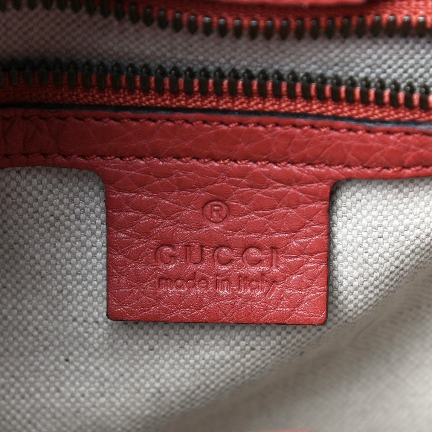 Calfskin Small Bamboo Shopper Tote Light Red