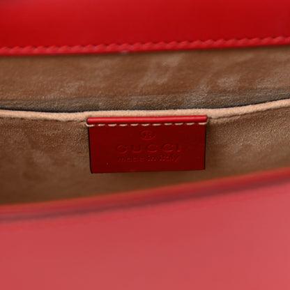 Gucci Calfskin Mini Sylvie Chain Shoulder Bag Hibiscus Red 6 of 10