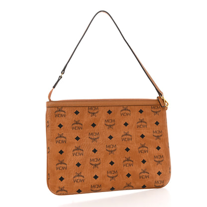 MCM Visetos Liz Shopper Tote Pouch Cognac 3 of 7
