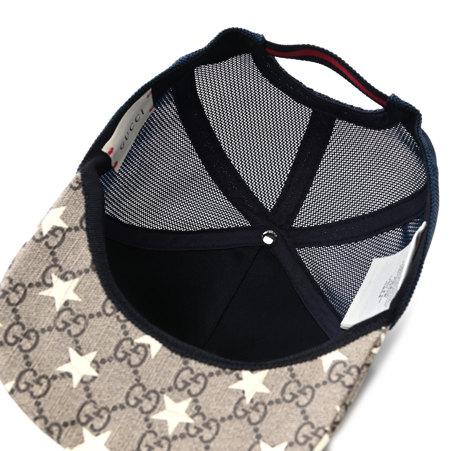 Gucci GG Supreme Monogram Stars Baseball Hat M Blue 7 of 9