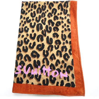 Louis Vuitton Cotton Leopard Beach Towel Marron Brown 1 of 5