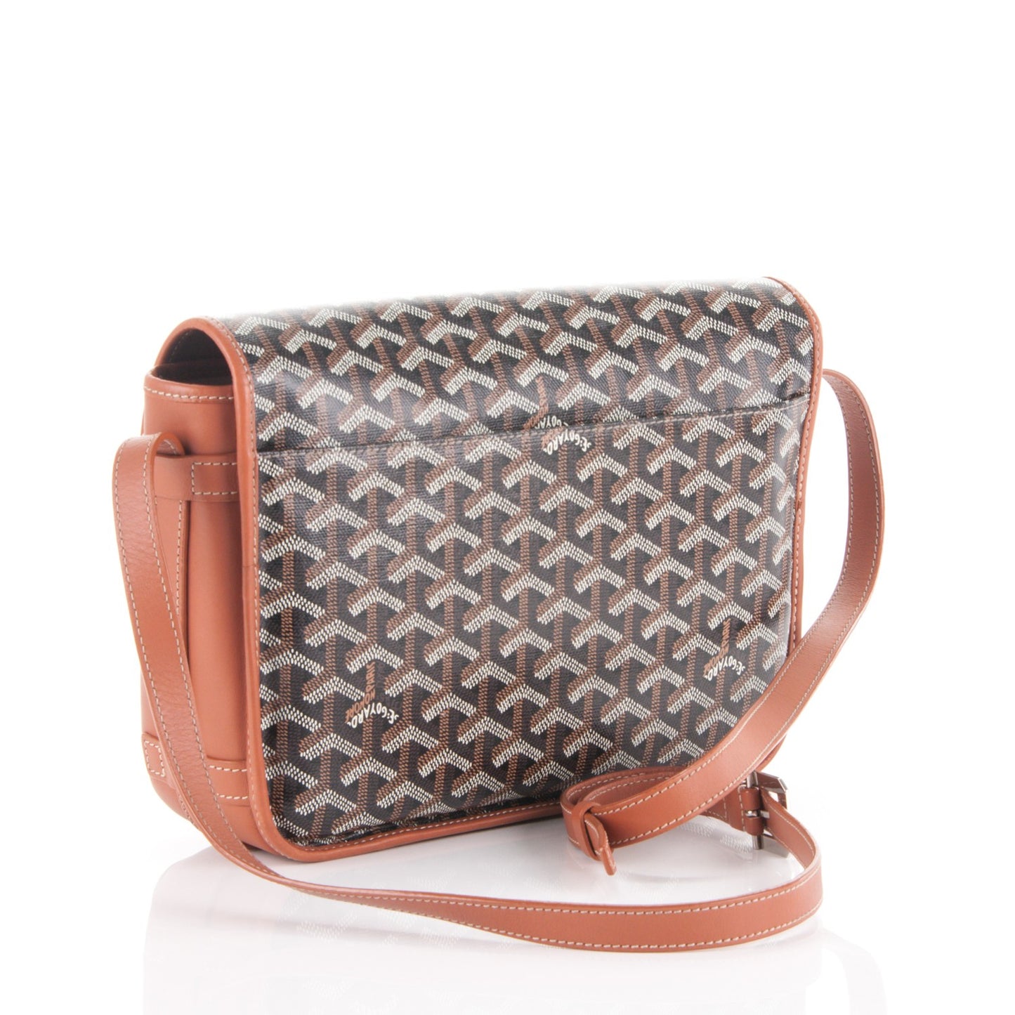 Goyardine Belvedere MM Messenger Bag Black Gold