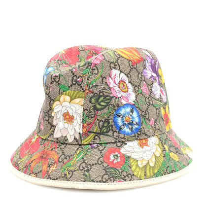 Gucci GG Supreme Monogram Flora Bucket Hat S White 4 of 8