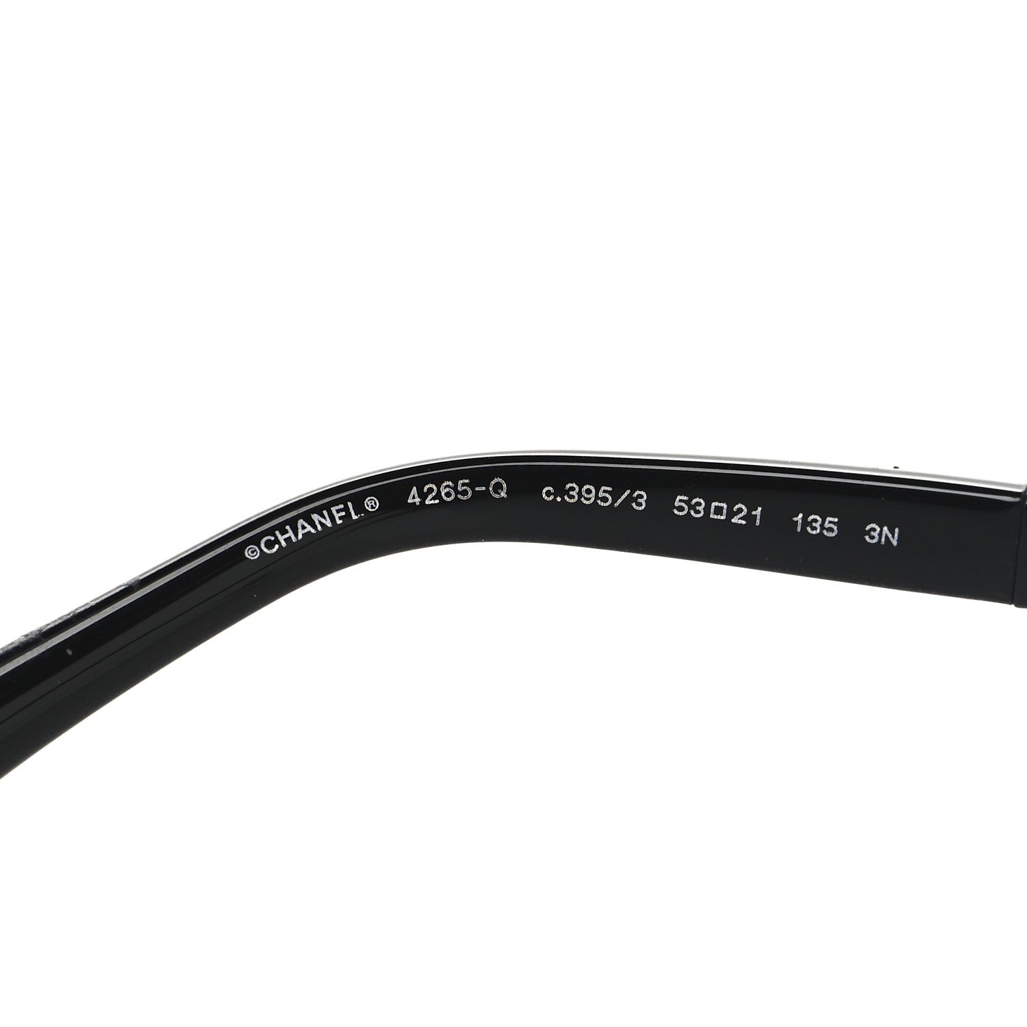 Chanel Metal Calfskin Round Chain Sunglasses 4265-Q Black 5 of 7