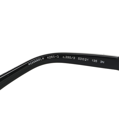 Chanel Metal Calfskin Round Chain Sunglasses 4265-Q Black 5 of 7