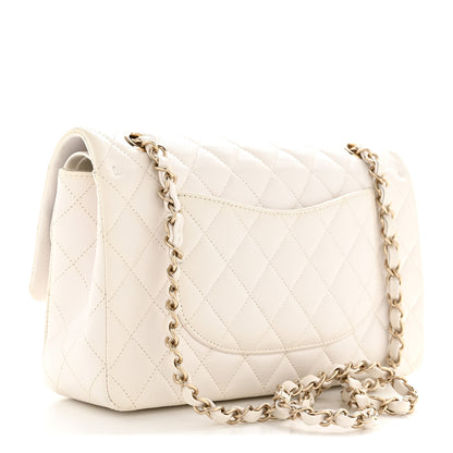 Chanel Caviar Quilted Medium Double Flap White 3 of 15