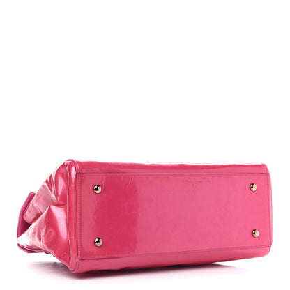 Versace Patent Calfskin Large Signature Tote Pink 4 of 16