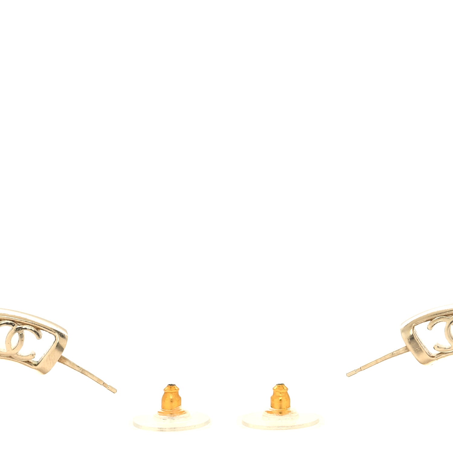 Chanel Metal CC Hoop Earrings Gold 3 of 4