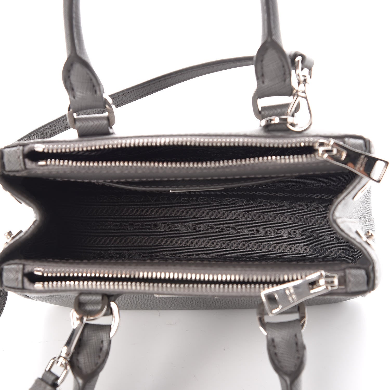 Prada Saffiano Mini Galleria Double Zip Tote Marmo 5 of 6