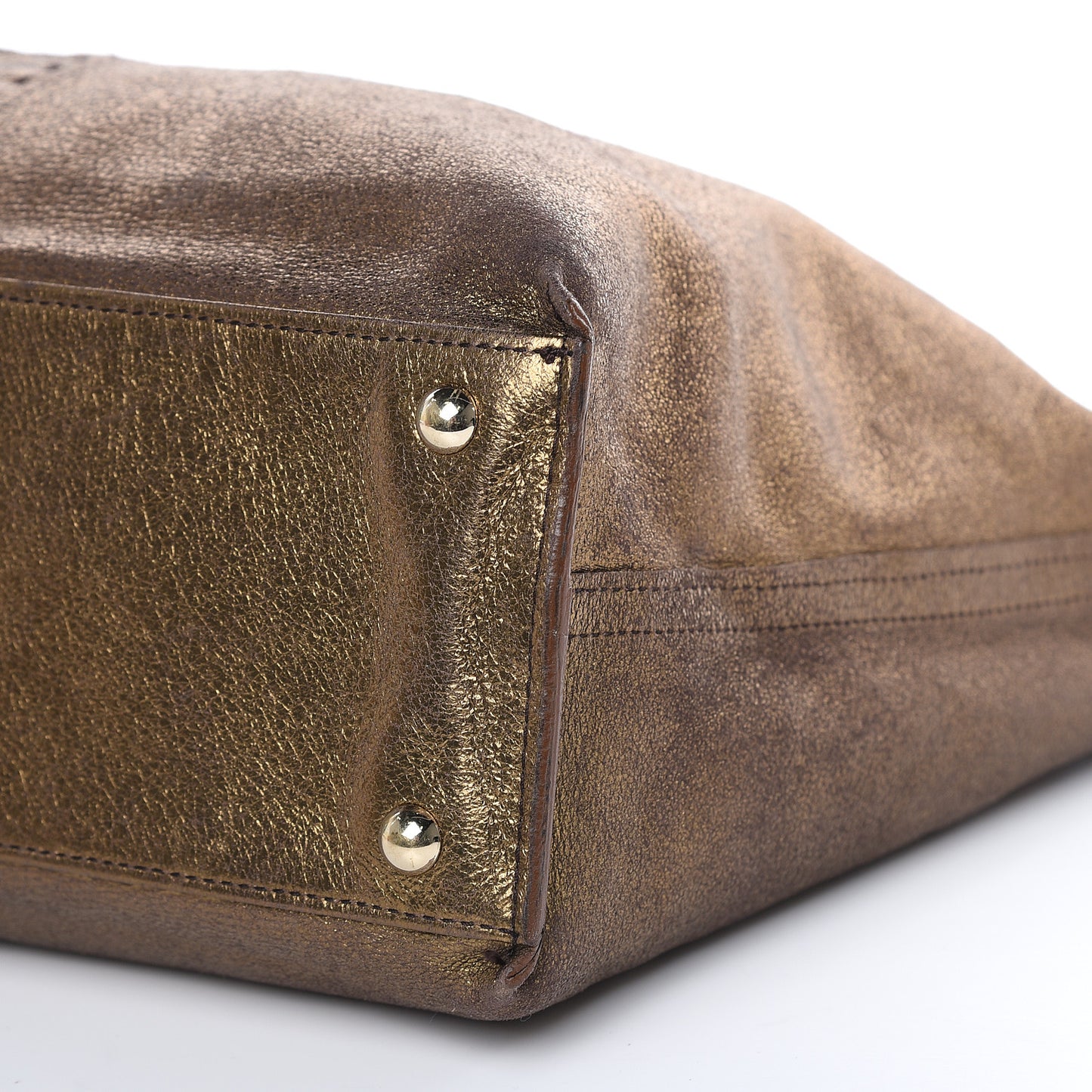 Calfskin Reversible Double Sac Y Tote Gold Brown