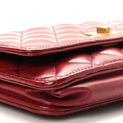 Chanel Aged Calfskin Quilted Reissue Wallet On Chain WOC Red 8 of 9